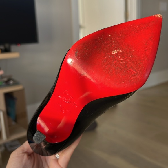 CHRISTIAN LOUBOUTIN Pigalle 120 patent calf black with box, dust bag, heel tips - Picture 9 of 9